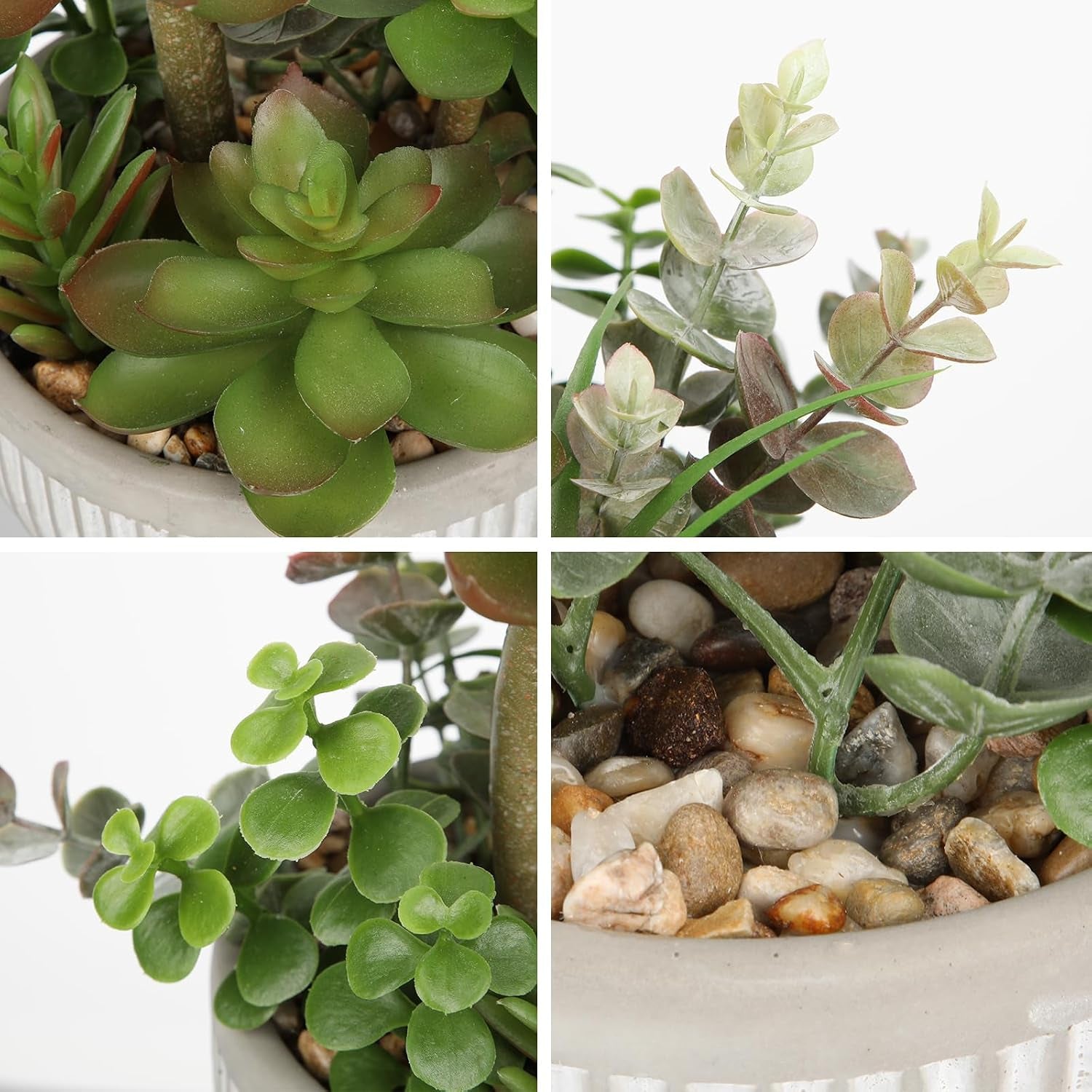 Small Faux Plant Assorted Fake Succulents Plants Faux Succulents Arrangement Cement Potted Desk Plants Small Fake Plants for Home Table Office Bathroom Shelf Living Room Decor